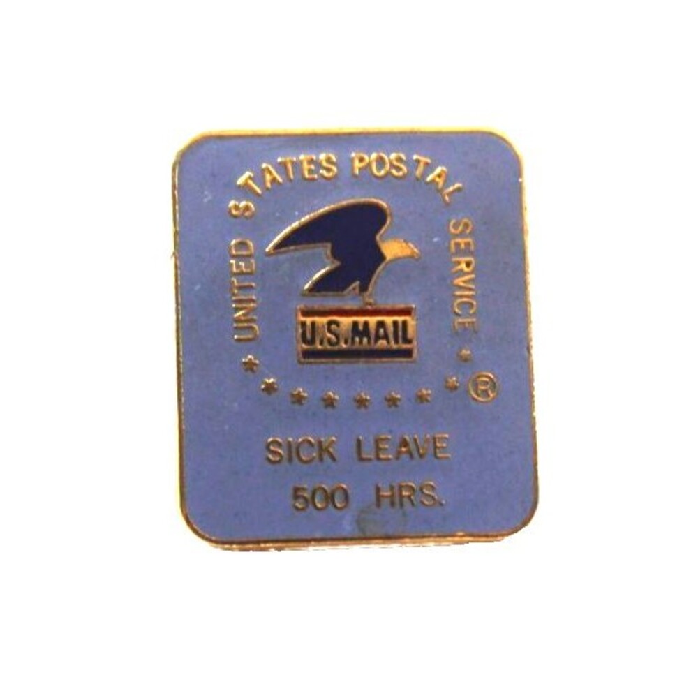 U.S. Postal Service Sick Leave 500 Hours Lapel Pin